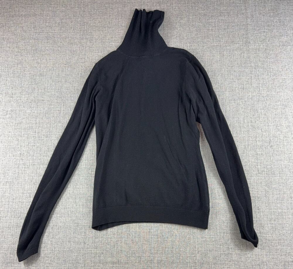The Limited Turtleneck Sweater Womens Small Black Stretch Ribbed Long Sleeve